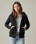 Women's Classic Full Zip USA Embroidery - Black